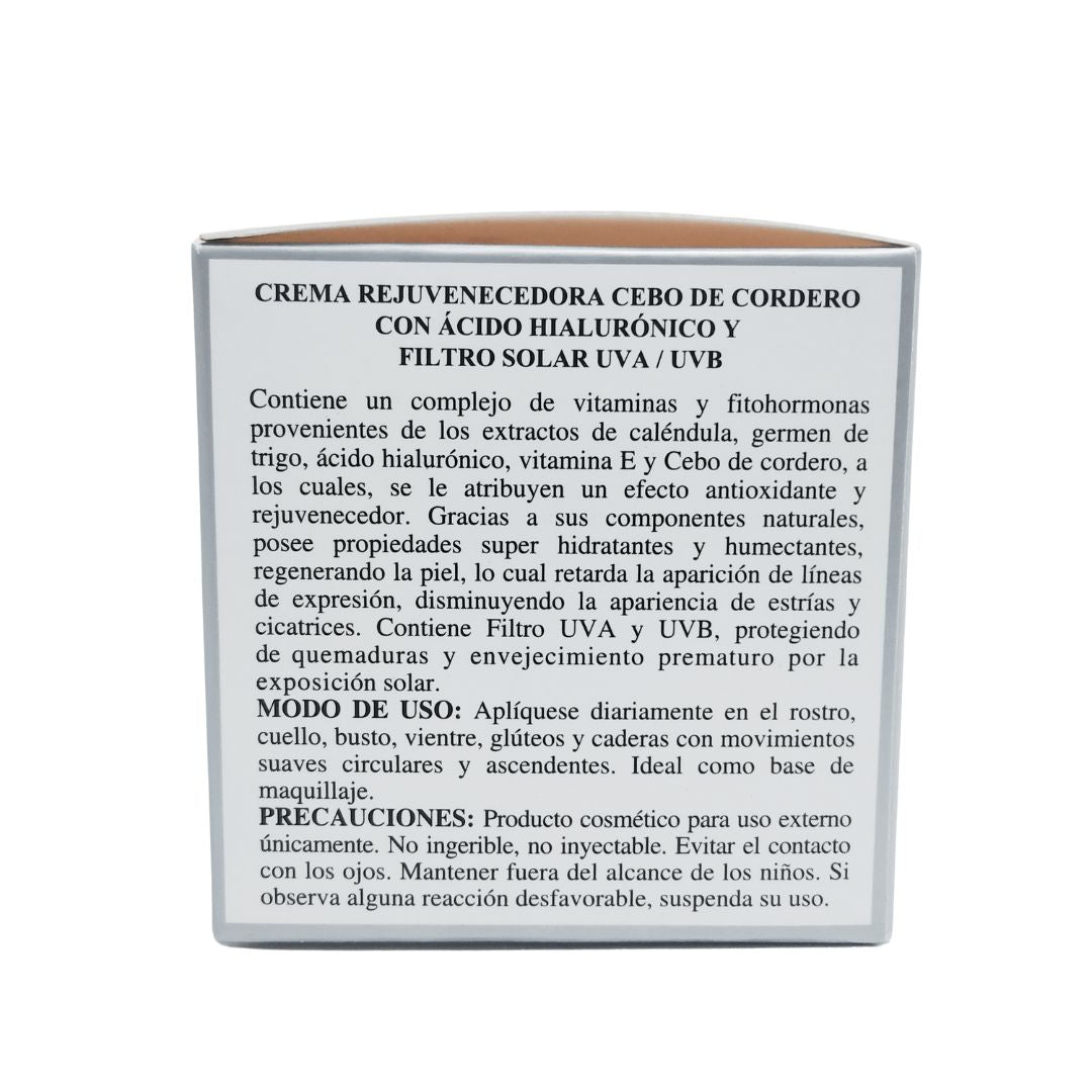 Crema Rejuvenecedora Pal Pluss Con Ácido Hialurónico y Filtro Solar