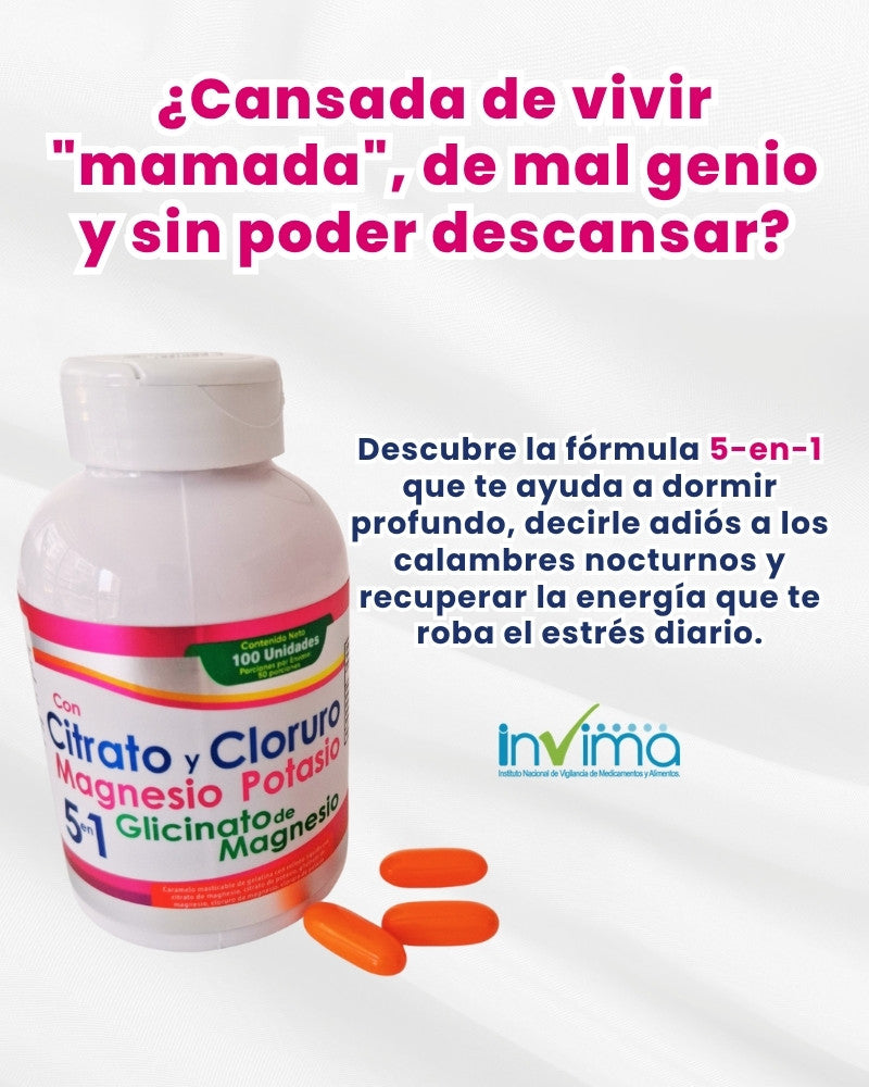 Citrato y Cloruro de Magnesio y Potasio