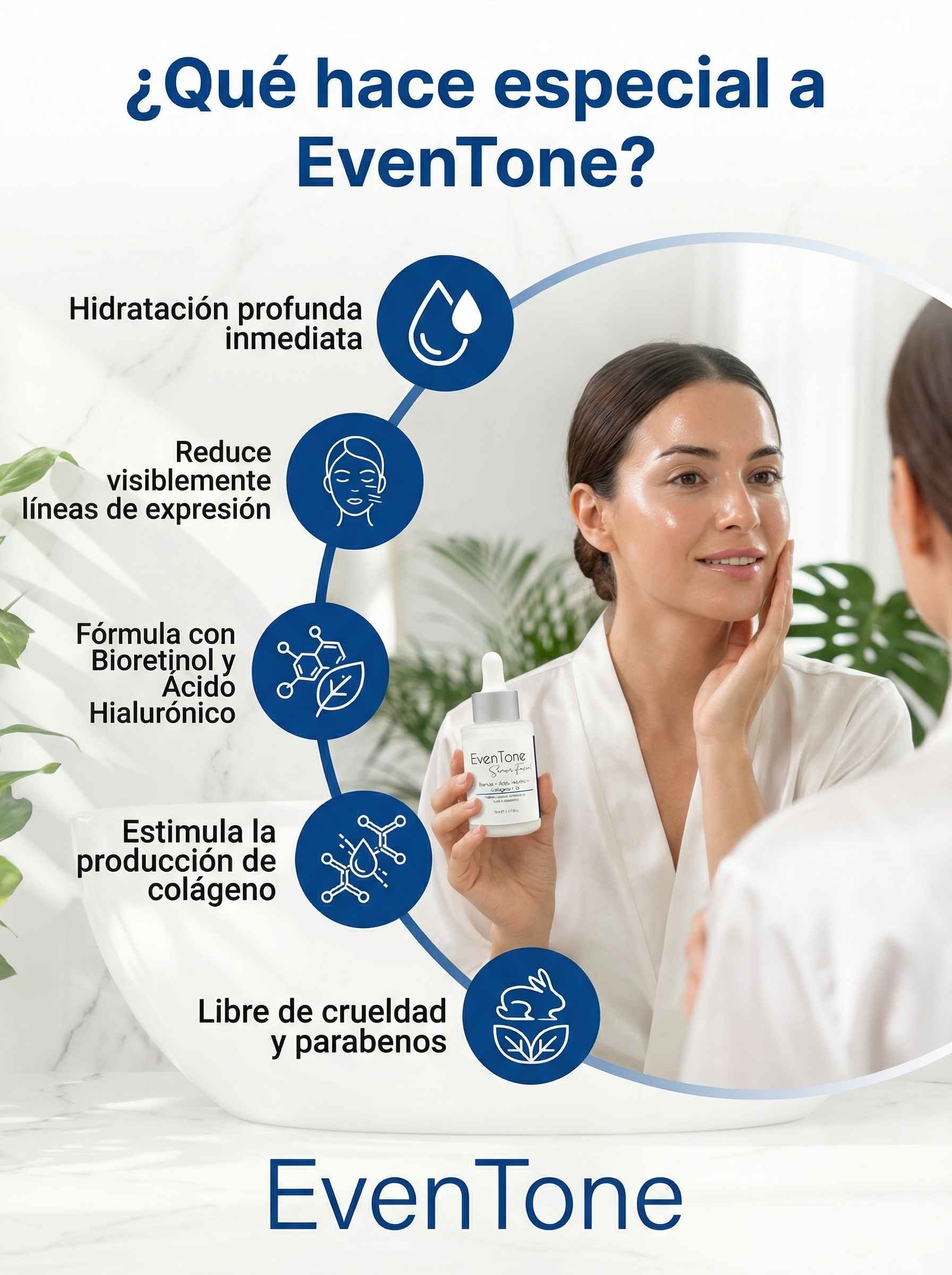 Eventone Serum Facial: Bio-Retinol + Ácido Hialurónico