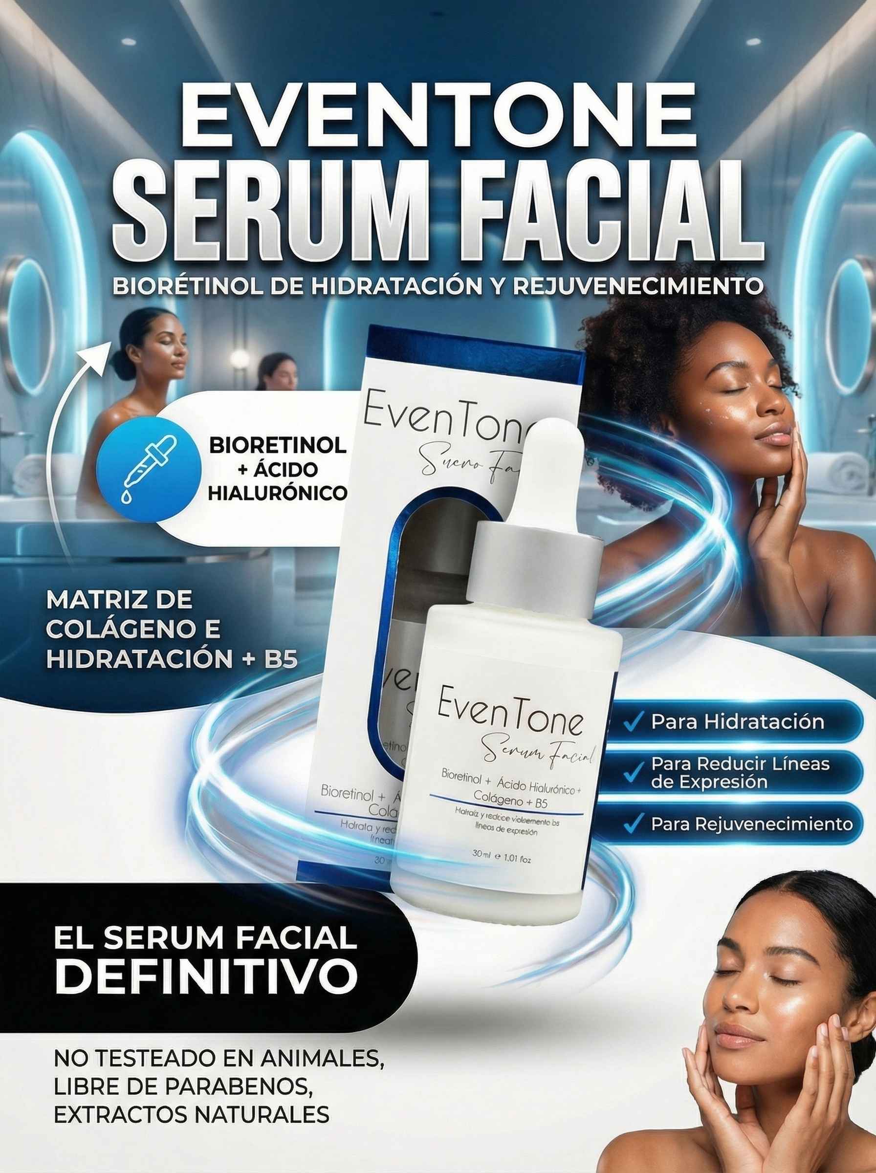 Eventone Serum Facial: Bio-Retinol + Ácido Hialurónico