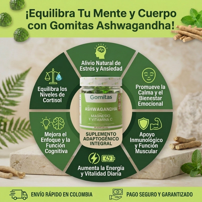Gomitas Ashwagandha + Magnesio y Vita C