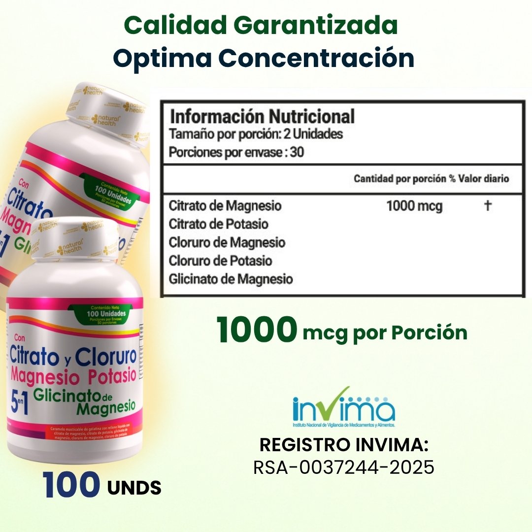 Magnesio y Potasio 5 en 1